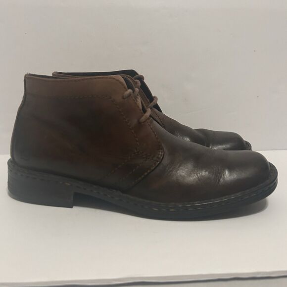 Born Harrison Chukka Boots Mens 9.5 Brown Leather Lace Up Shoes Square Toe - Picture 1 of 12